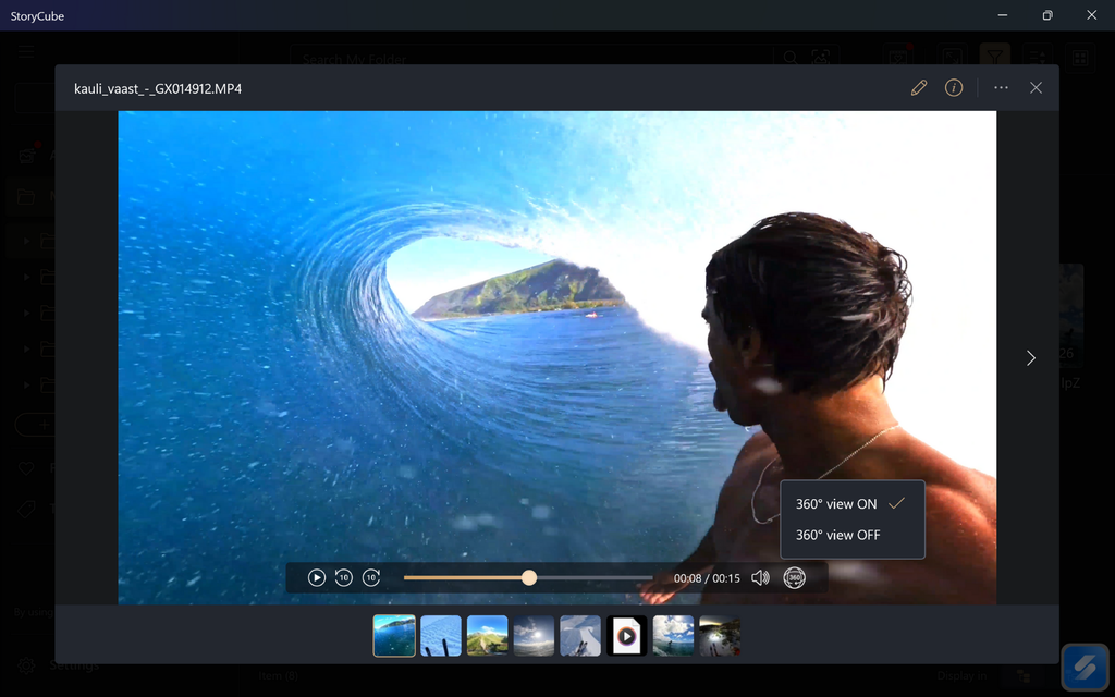 StoryCube 360 Video Previewing